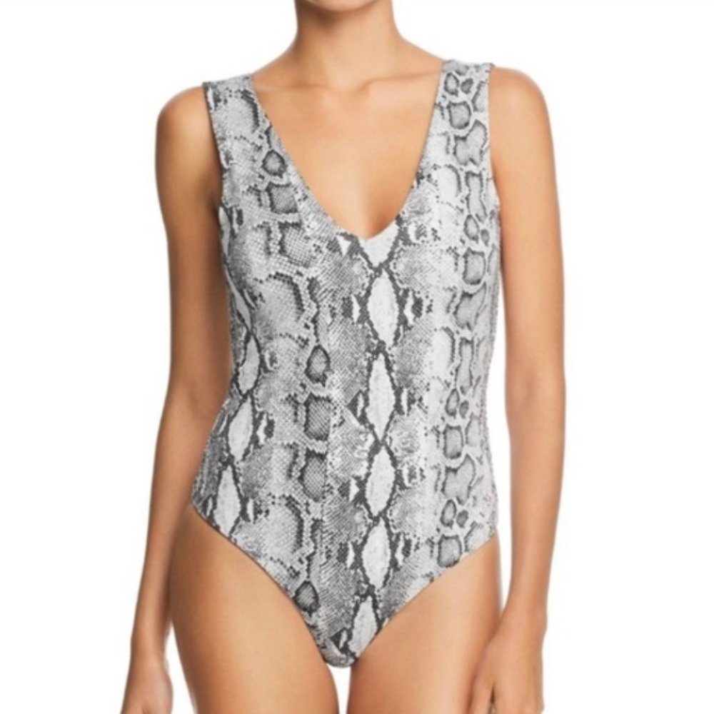 Fiore V neck Bodysuit Snake